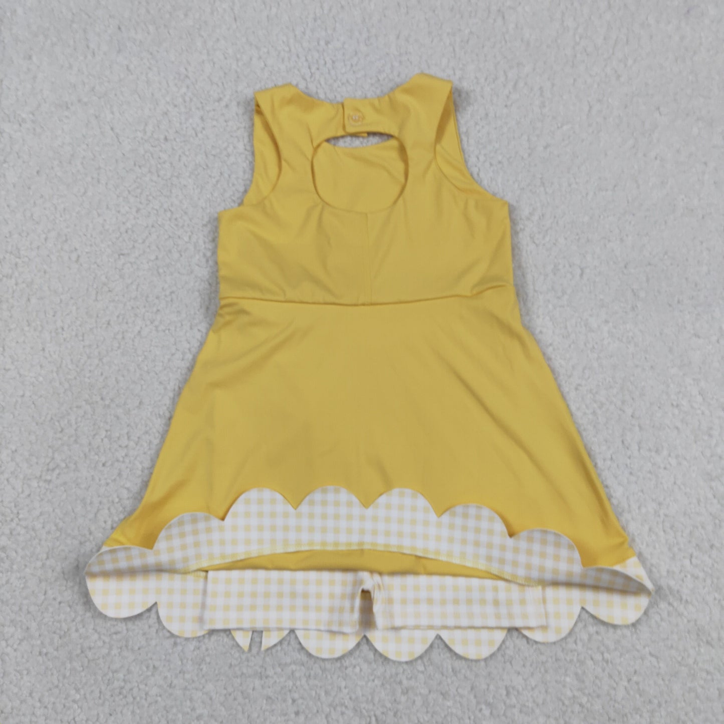 GSD3318 Bows Light Yellow Sleeveless Yoga Dresses for Girls 202605 RTS