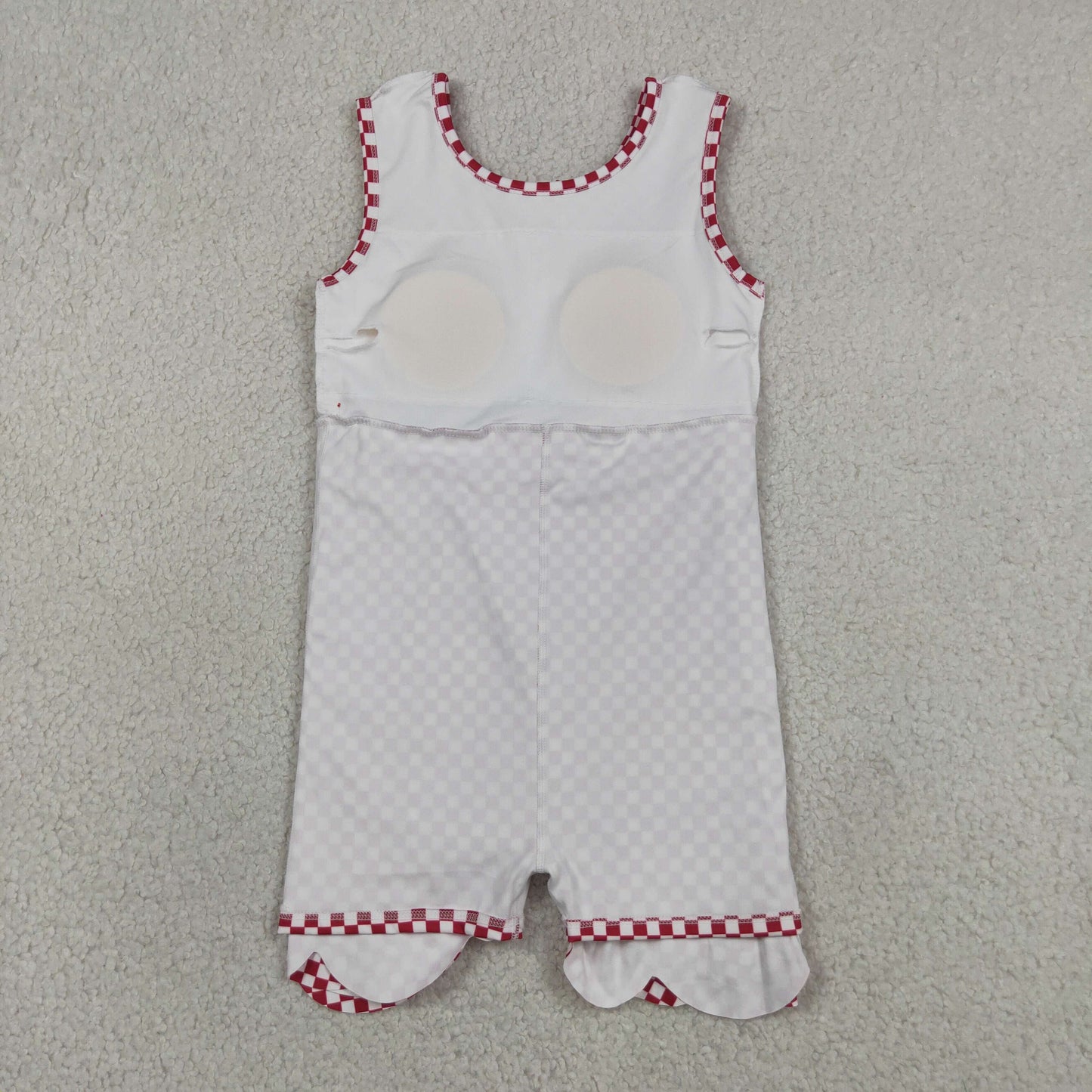 GSD3669 Red Plaid Ruffle Sleeveless Dresses for Girls 202605 RTS