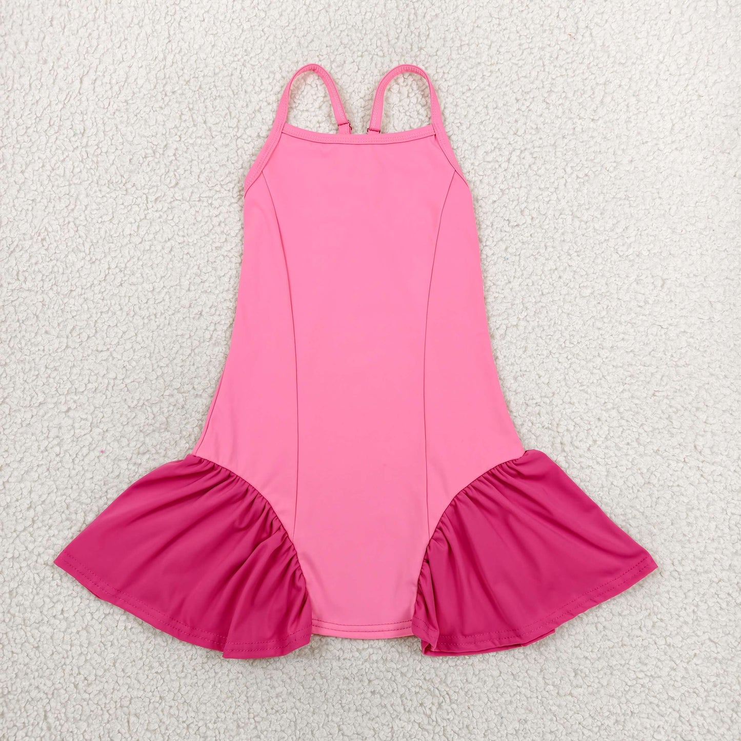 GSD3688 Pink Purple Patchwork Sleeveless Dresses for Girls 202606 RTS