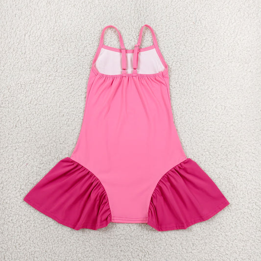 GSD3688 Pink Purple Patchwork Sleeveless Dresses for Girls 202606 RTS