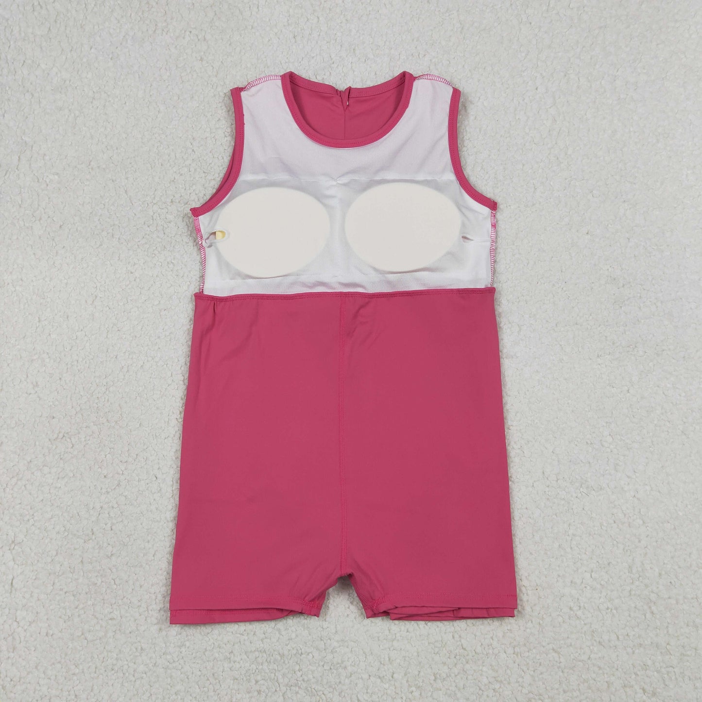 GSD3740 Solid Rose Red Ruffle Sleeveless Yoga Dresses for Girls 202604 RTS