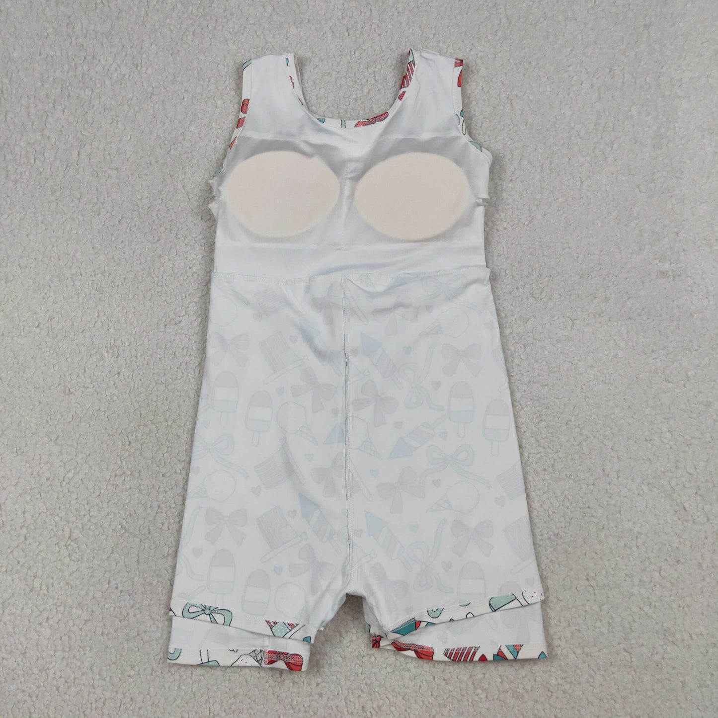 GSD3750 4th of July Ice Cream Bows Love Sleeveless Yoga Dresses for Girls 202603 RTS