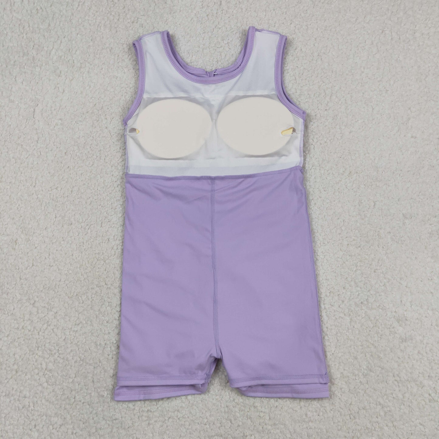 GSD3881 Solid Purple Bow Sleeveless Yoga Dresses for Girls 202605 RTS