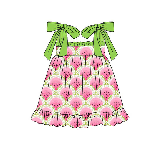 MOQ 5 PCS Preorder GSD4006 Watermelon Green Halter Dresses for Girls 202603