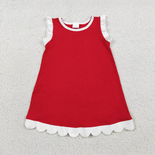 GSD4047 Red White Wave Ruffle Sleeveless Dresses for Girls 202605 RTS