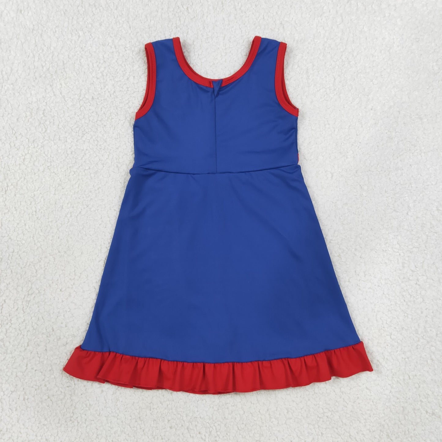 GSD4133 Red Ruffle Blue Sleeveless Yoga Dresses for Girls 202608 RTS
