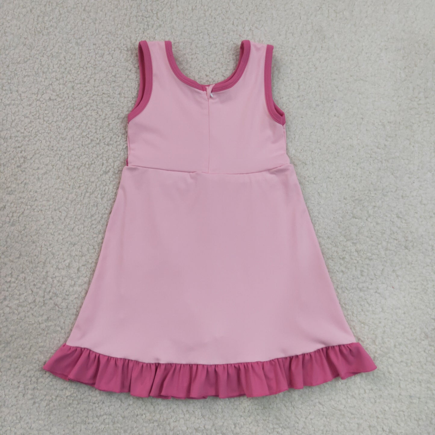 GSD4152 Pink Ruffle Sleeveless Yoga Dresses for Girls 202606 RTS