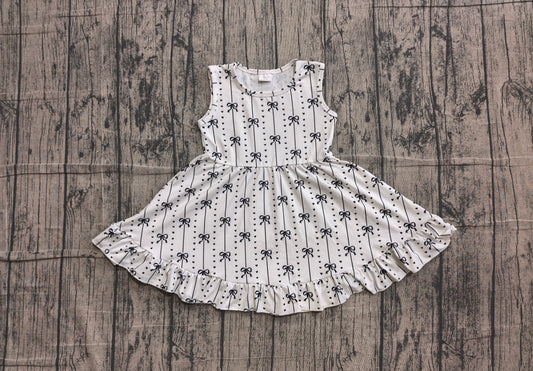NO MOQ Preorder GSD4153 Black Bows Love Sleeveless Dresses for Girls 202606