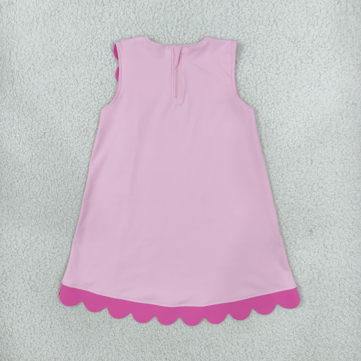GSD4240 Solid Color Rose Red Scallop Edge Yoga Girls Dress