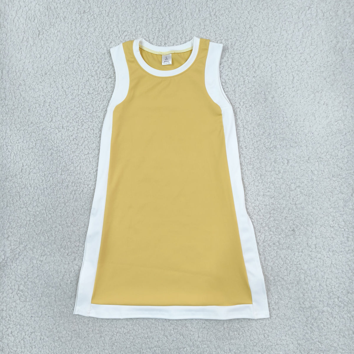 GSD4254 Solid Color Yellow Yoga Girl's Dress