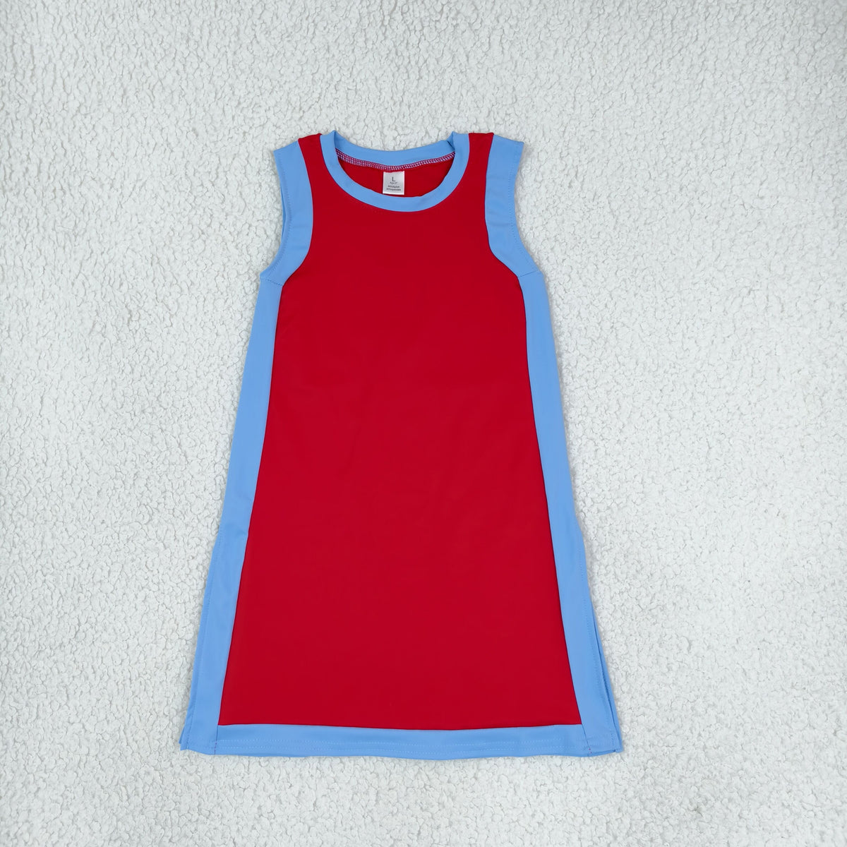 GSD4255 Solid Color Red Blue Yoga Girl's Dress