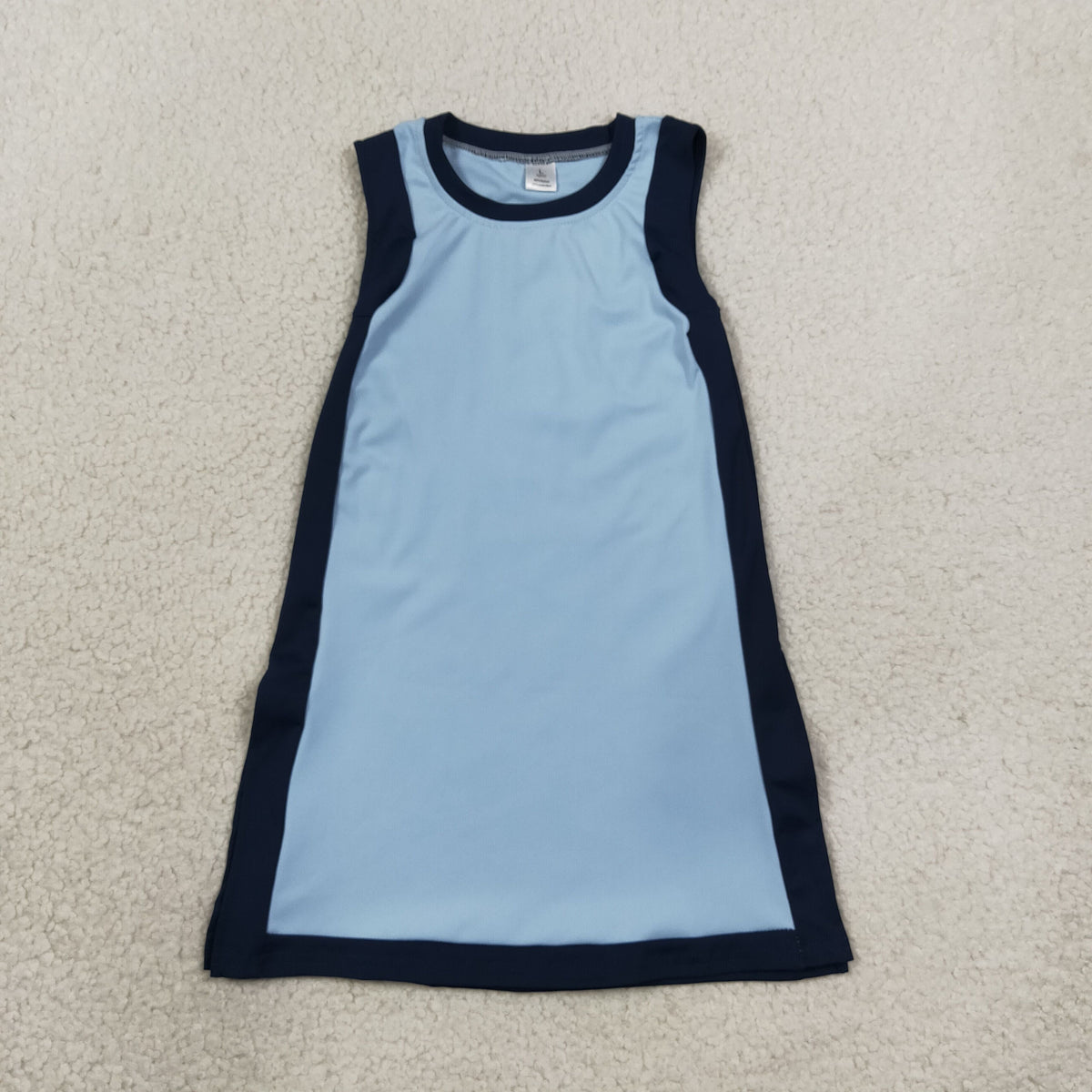 GSD4256 Solid Color Blue Yoga Girl's Dress