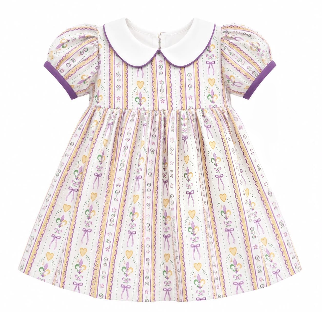 Preorder MOQ 5 pcs Each Style Mardi Gras Doll Collar Kids Matching Clothes 202609