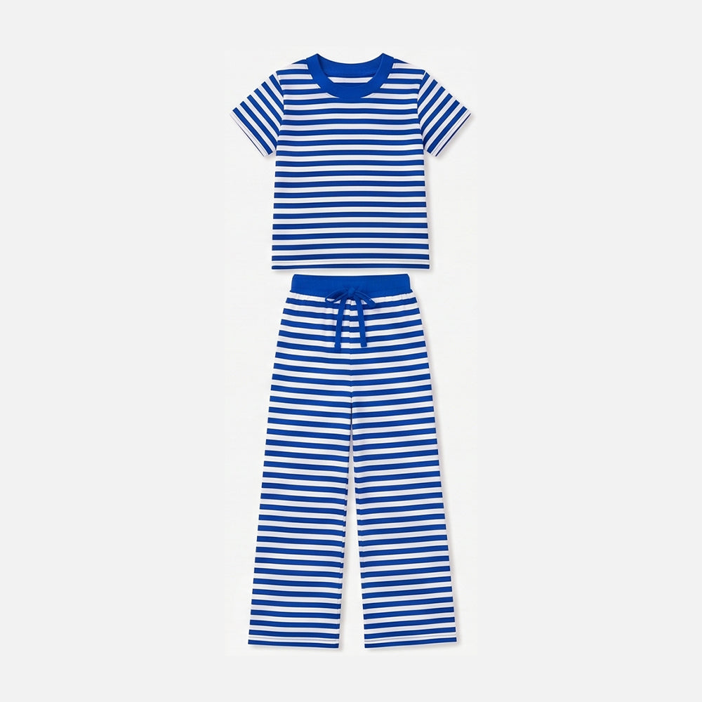 Preorder MOQ 5 pcs Each Style Solid Colorful Stripe Kids Matching Clothes 202609
