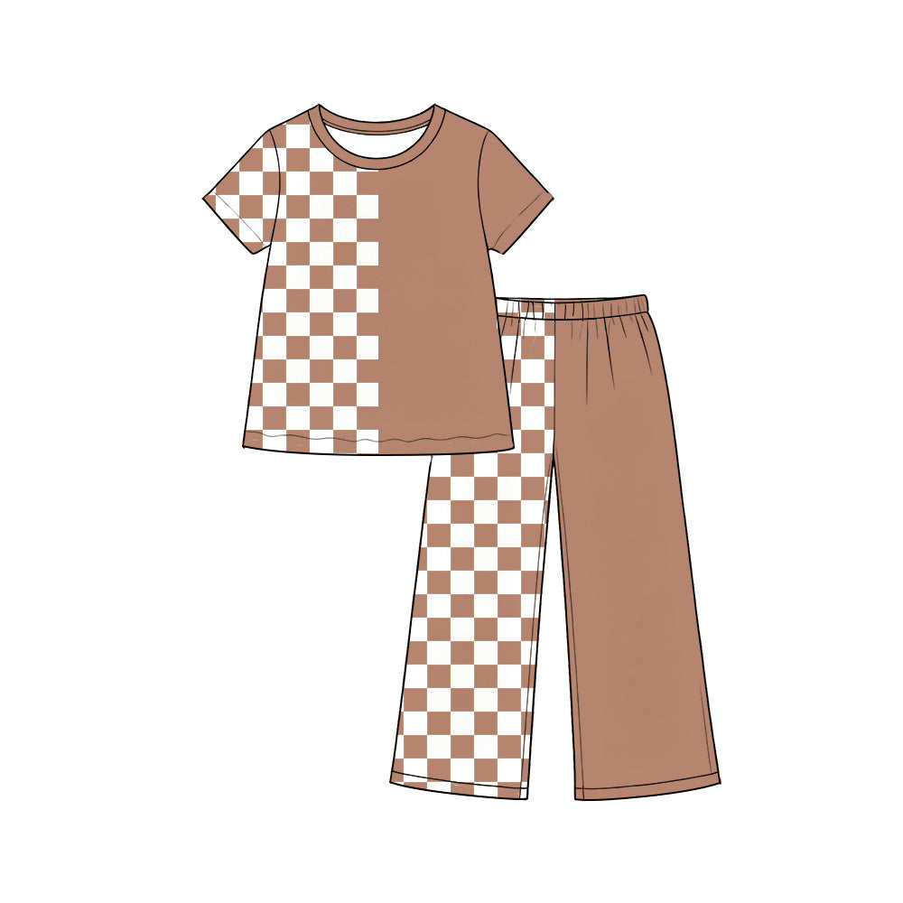Preorder MOQ 5 pcs Each Style Leopard & Bow & Plaid Sweet Kids Matching Clothes