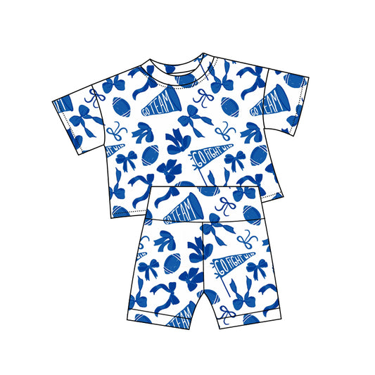MOQ 8 preorder GSSO2725 Football Go Team Short Sleeve Shorts Girls Set 202510
