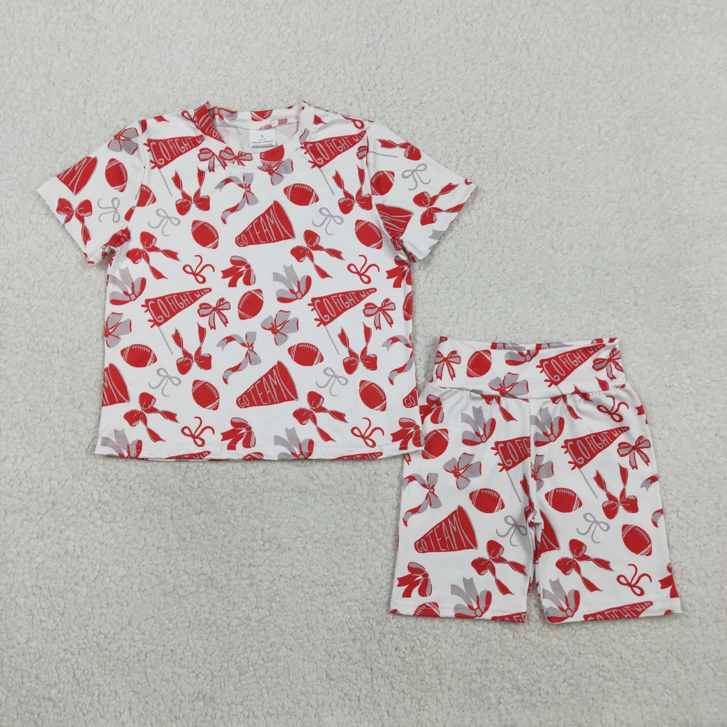 GSSO2727 Football Go Team Short Sleeve Shorts Girls Set 202601 RTS