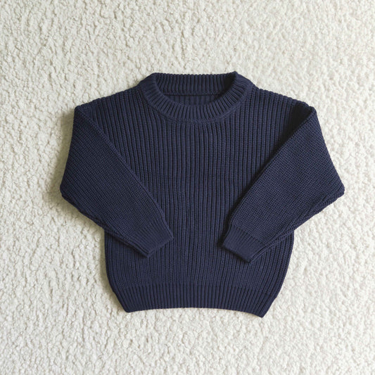 GT0030 Girls Navy Blue Long Sleeve Sweater RTS Free Shipping Over 2KG