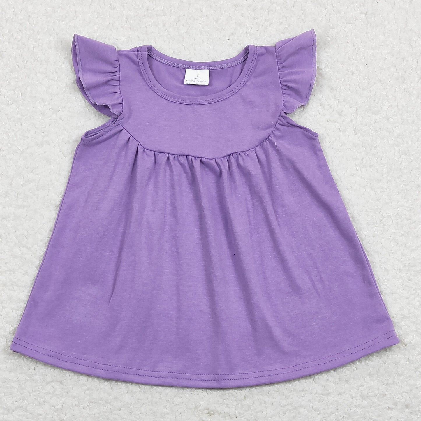 GT0461 Purple Flying Sleeve Top Girl Shirts RTS 202507