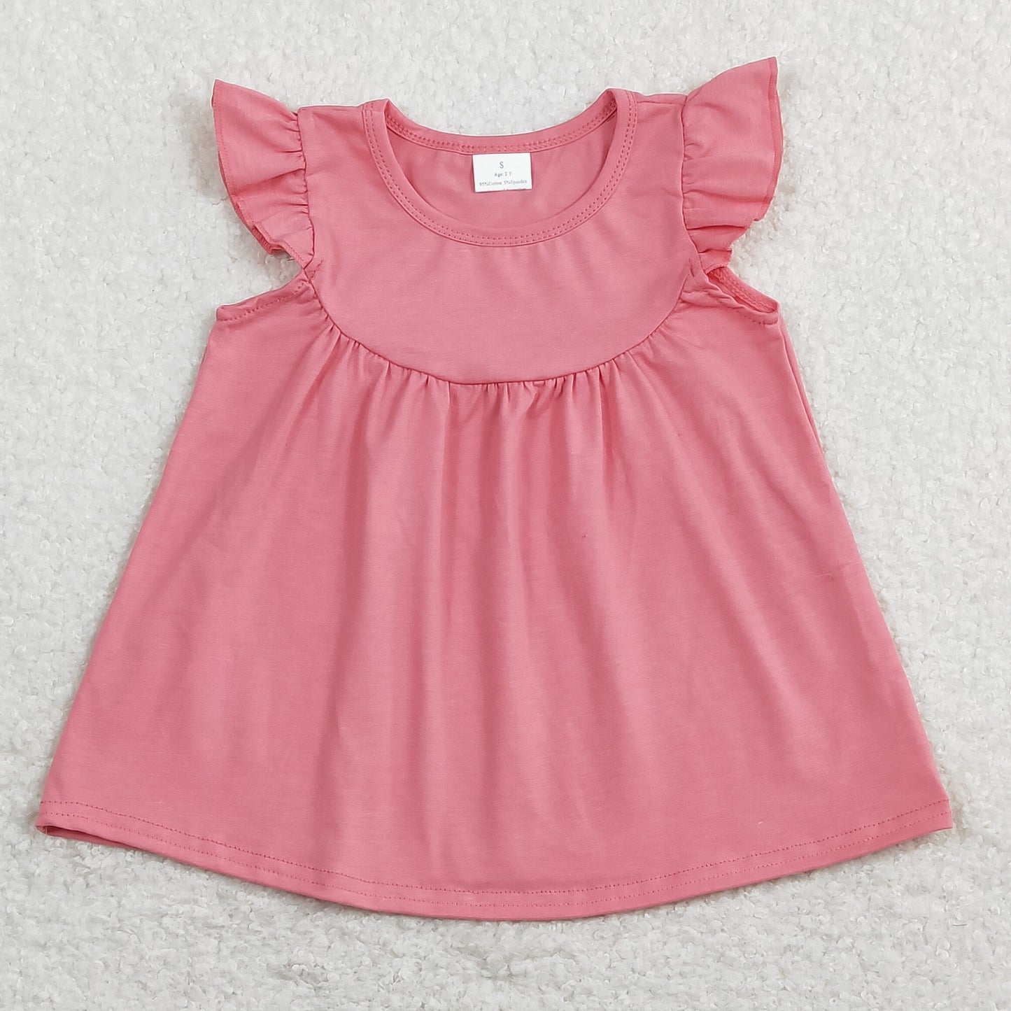 GT0462 Pink Flying Sleeve Top Girl Shirts RTS 202507