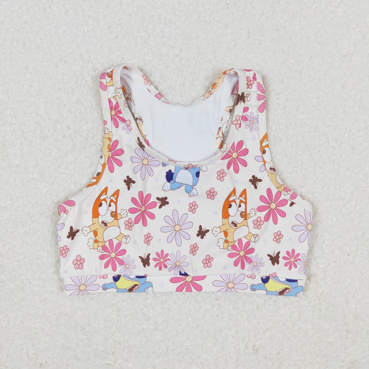 GT0516 bluey Flower Butterfly Sleeveless top High quality