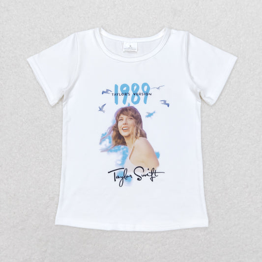 GT0531 1989 taylor swift white short-sleeved top
