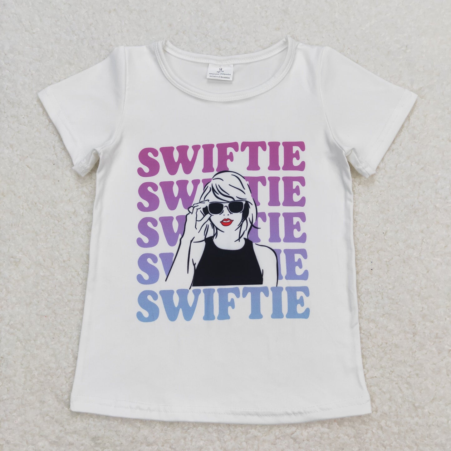 GT0550 Swiftie White Short Sleeve Top Girls T-shirts RTS 202508