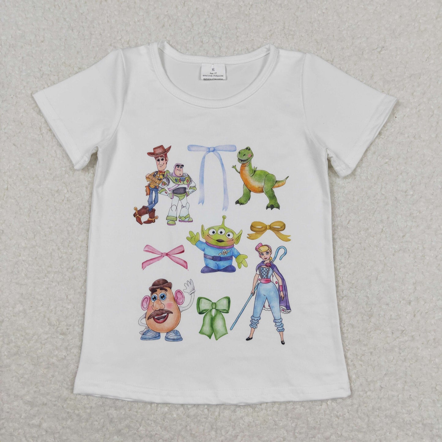 GT0571 Toy Story White short sleeve t-shirts Baby Girls boutique outfit  202404 RTS