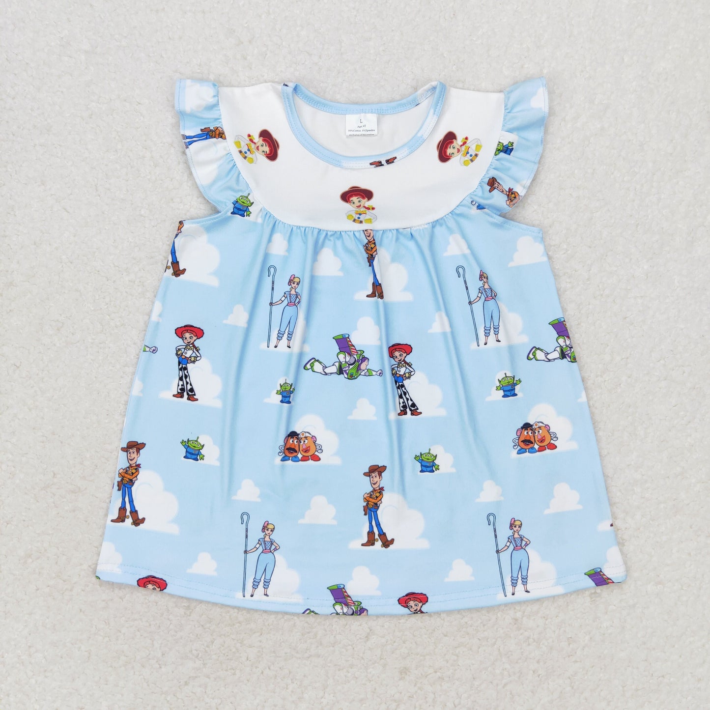 GT0592 Toy Story White Cloud short sleeve top