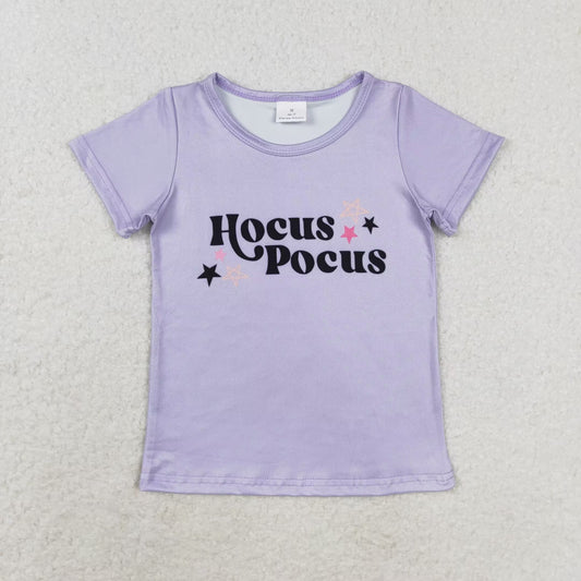 GT0667 hocus pocus Star purple short sleeve top