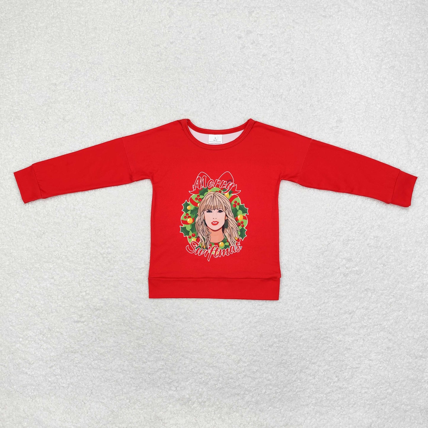 GT0703 merry swiftmas red long sleeve tops high quality wholesale