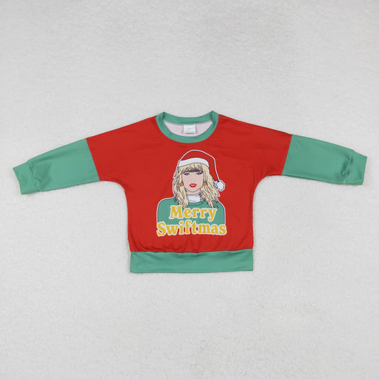 GT0704 merry swiftmas red-green long-sleeved top