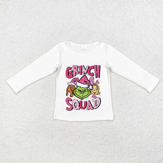 GT0757 squad white long-sleeved top