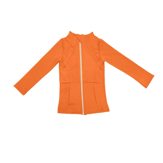 Preorder GT0825 Orange yoga wear zip-up long-sleeved top