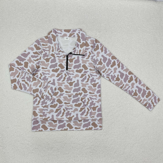 GT0831 Adult Female Camouflage Zip-up Long-Sleeved Top RTS 202510