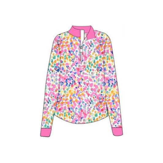 Preorder GT0844 Watercolor pattern long sleeve top for adult women