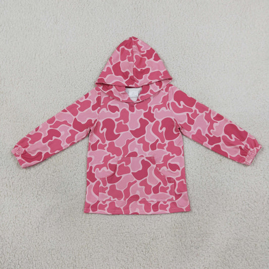 GT0866 Hunting Camo Pink Hoodie Kids Girl Pullover