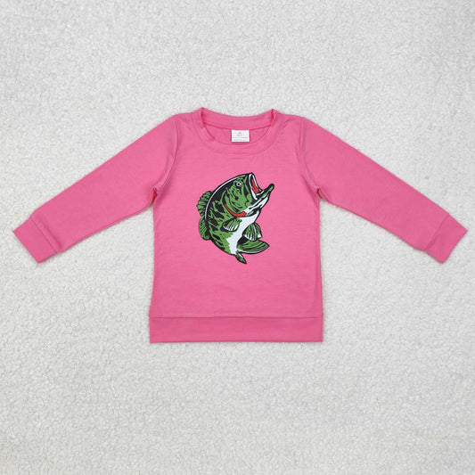 GT0870  girls pink t-shirts hunting and fishing Offset printing boutique 202412RTS