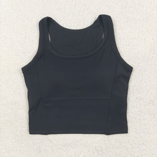 GT1052 Pre-Order Adult Women's Black Yoga Vest 202506 Local Warehouse