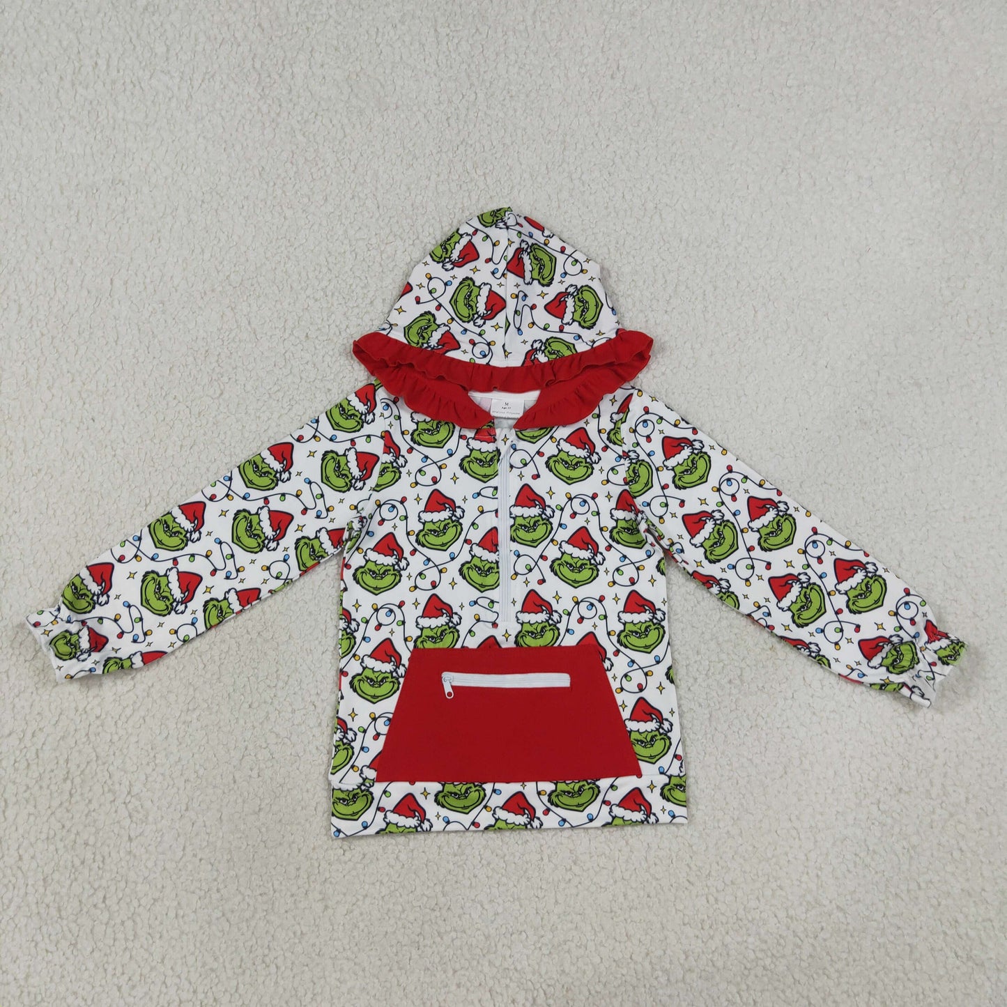 GT1163 RTS toddler girl clothes cartoon girl christmas winter top hoodies jacket