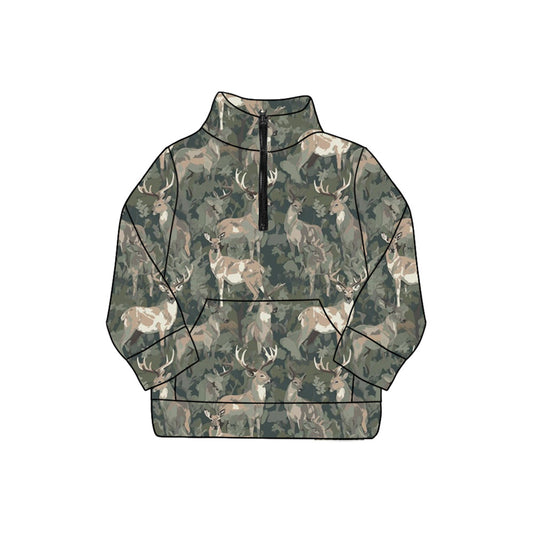 GT1177 preorder Adult female Deer Hunting Clothes Zipper Collar Long Sleeve Yoga Top 202508