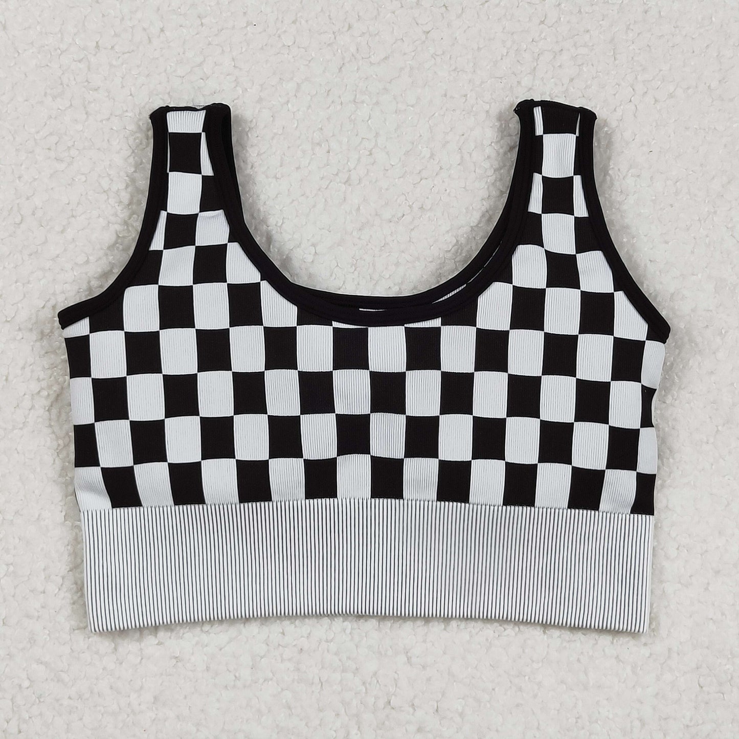 GT1189 Adult Female Black White Plaid Vest High Quality 202509 RTS
