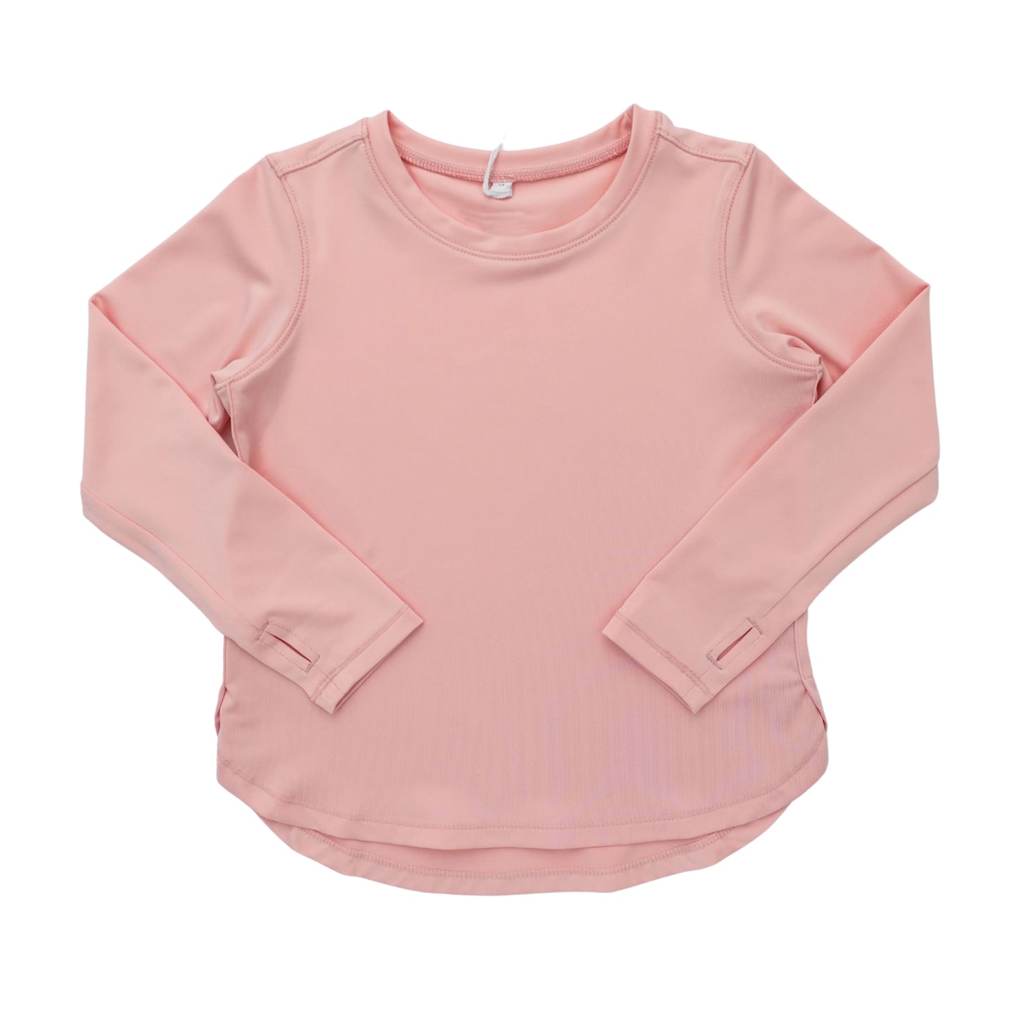 MOQ 5 PCS Preorder GT1460 Solid Pink Long Sleeve Girls Yoga Tops 202511