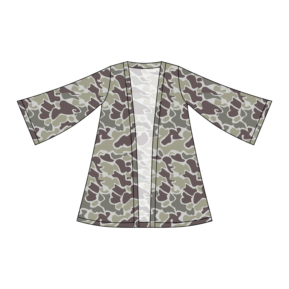 MOQ 5 PCS Preorder GT1496 Gray Camouflage Cardigan Long Sleeve Girls Tops 202511