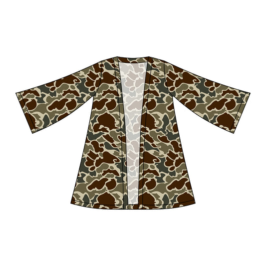MOQ 5 PCS Preorder GT1503 Brown Camouflage Cardigan Long Sleeve Girls Tops 202511
