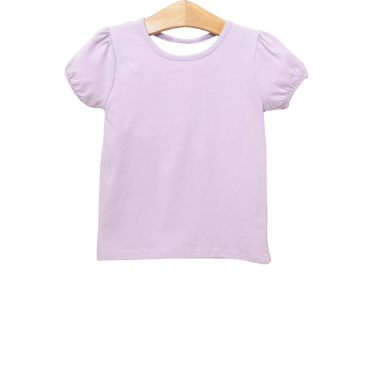 MOQ 5 PCS Preorder GT1555 Solid Purple Short Sleeve Girls Yoga Tops 202512