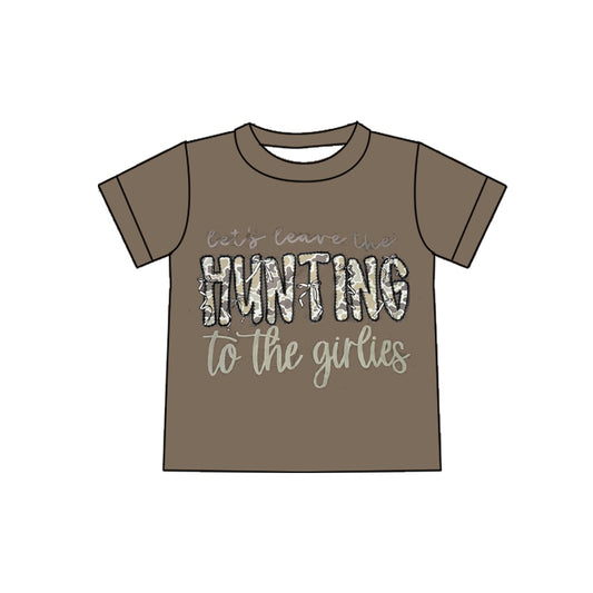 MOQ 5 PCS Preorder GT1562 Adult Female Hunting Letter Short Sleeve Top 202512