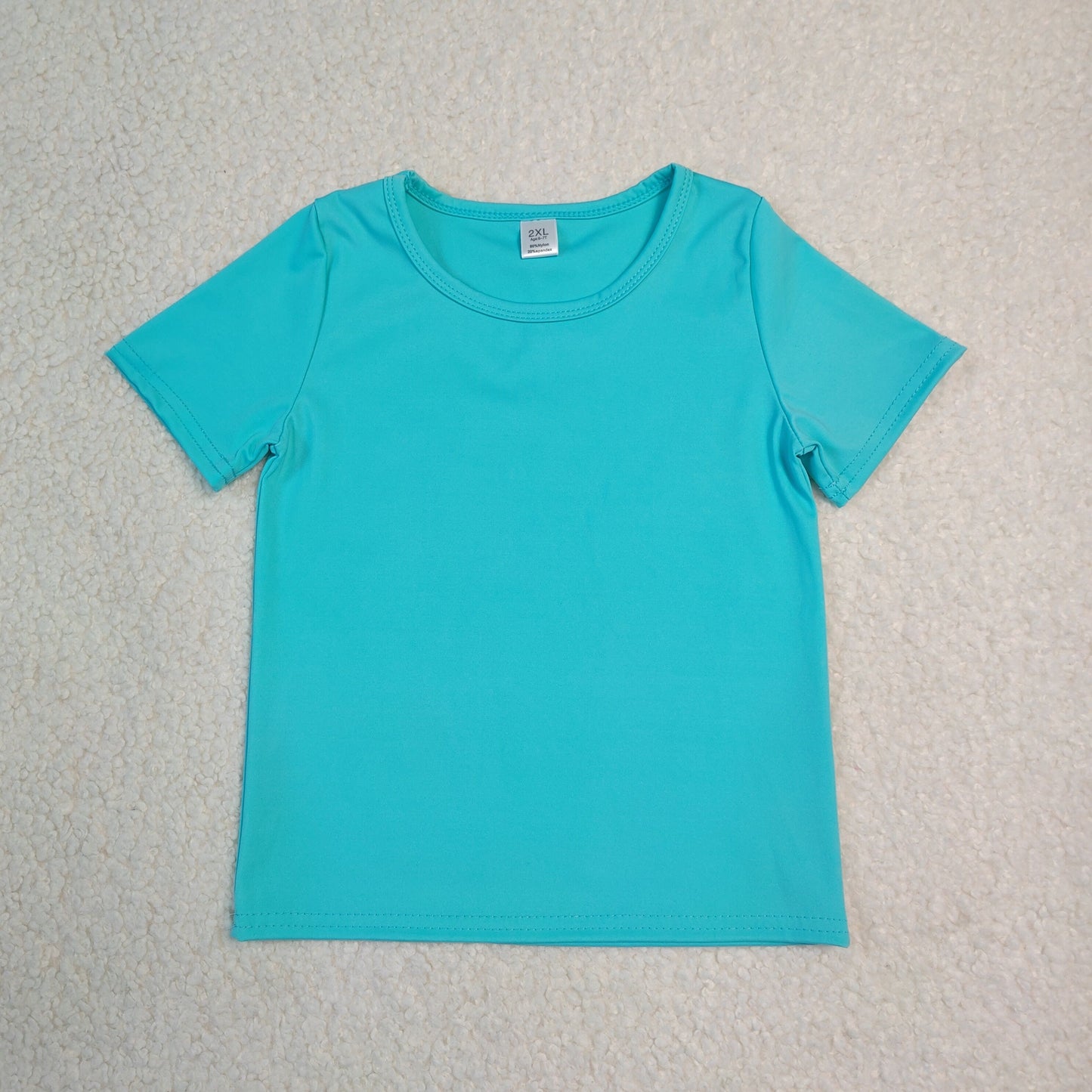 GT1640 Solid Mint Green Short Sleeve Girls Yoga Tops 202607 RTS