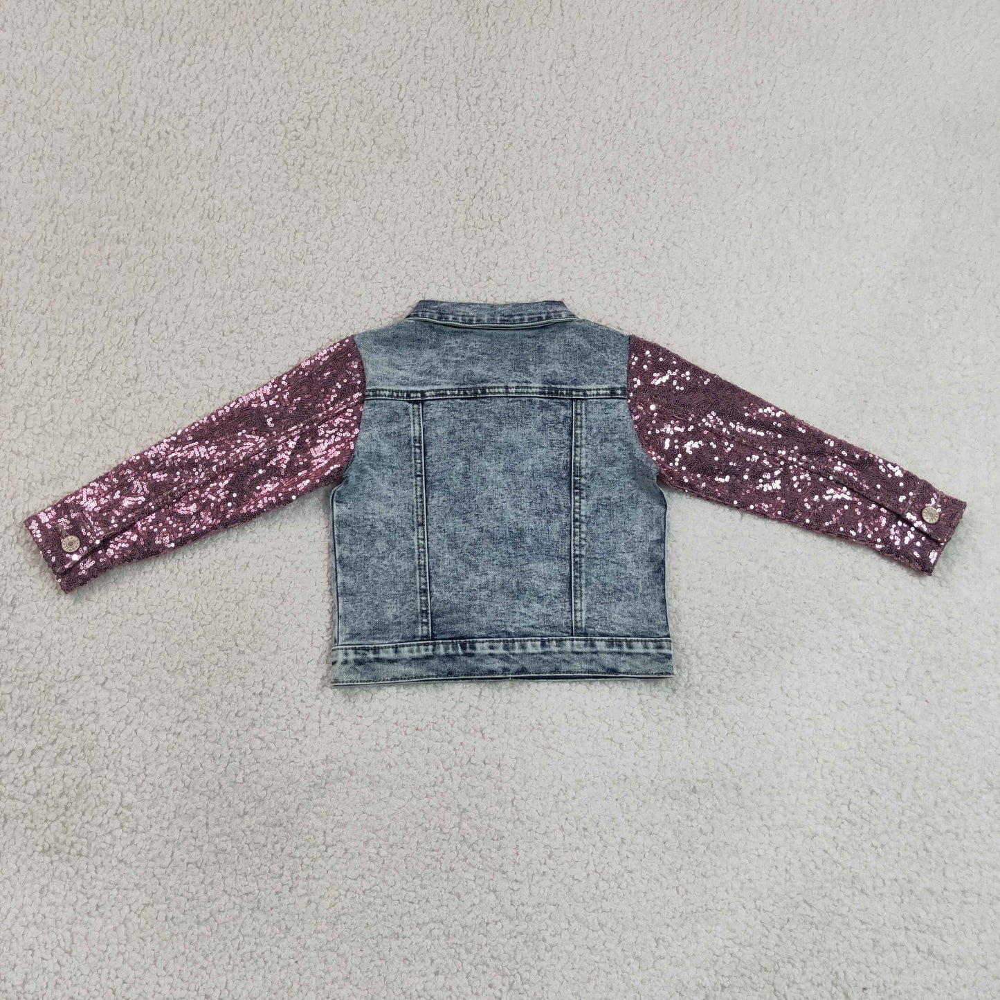 GT1731 Sequined Blue Boy & Girl Denim Jacket