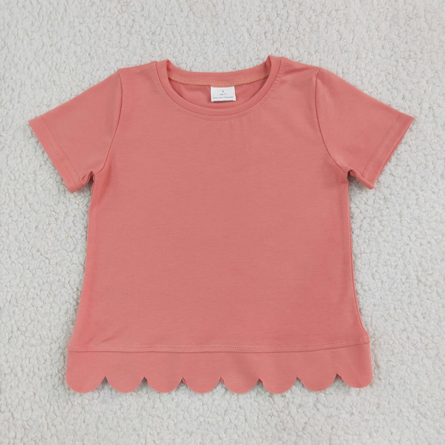 RTS GT1768 toddler girl clothes solid color girl summer top cotton clothes